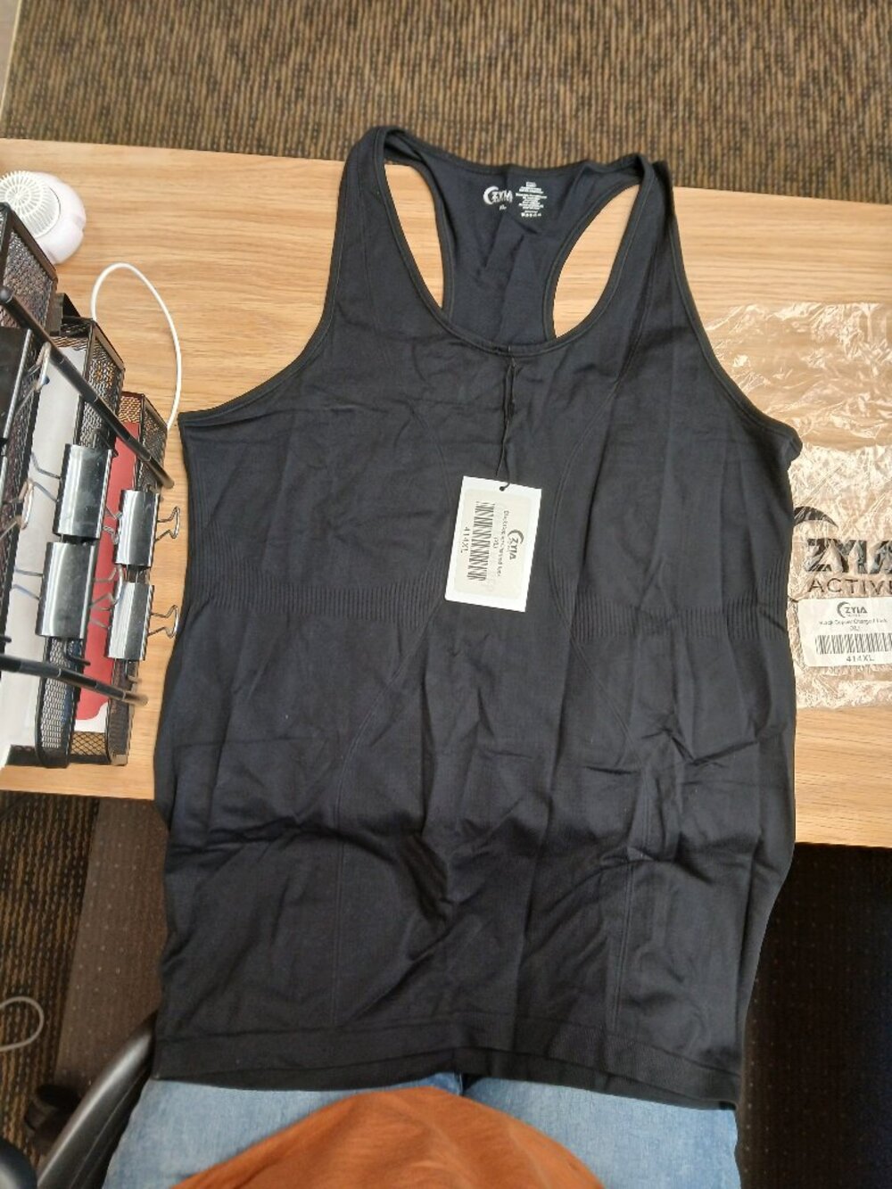 Zyia Black Copper Charged Tank in XL NWT